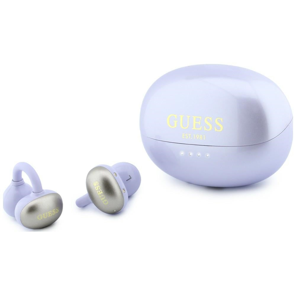Handsfree Bluetooth Guess Metallisk Finish Elektropolerade Delar Klassisk, TWS, Lila