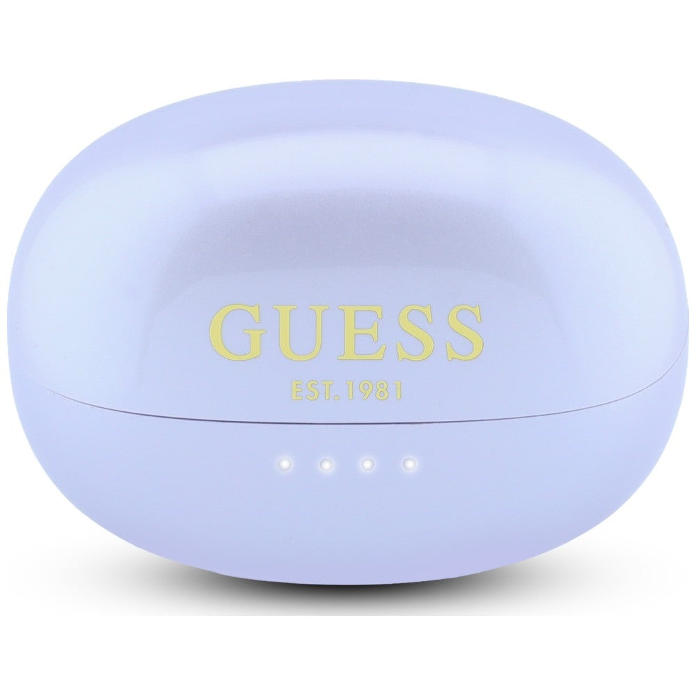 Handsfree Bluetooth Guess Metallisk Finish Elektropolerade Delar Klassisk, TWS, Lila