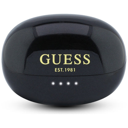 Handsfree Bluetooth Guess Metallisk Finish Elektropolerade Delar Klassisk, TWS, Svart