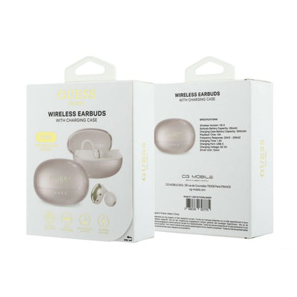 Handsfree Bluetooth Guess Metallic Finish Electroplated Parts Classic, TWS, Pink