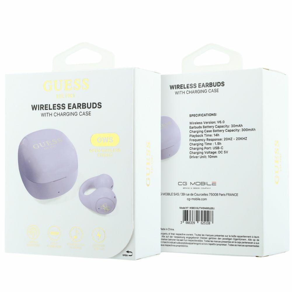 Handsfree Bluetooth Guess Mini Classic, TWS, Lila