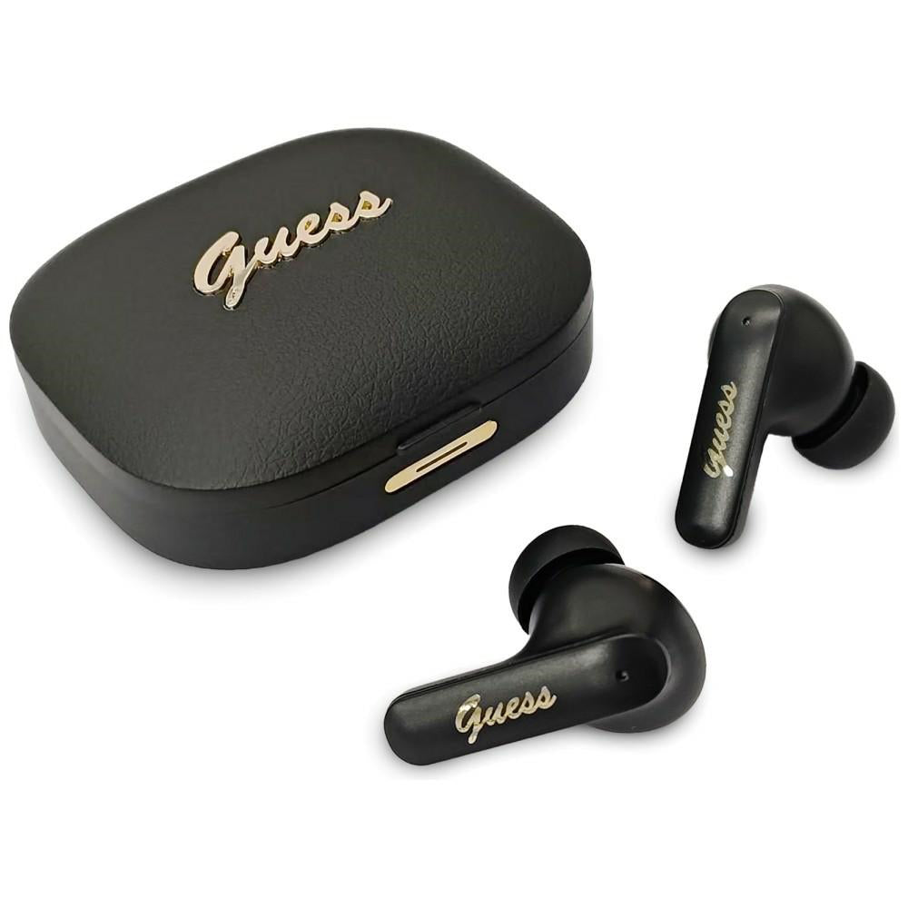 Handsfree Bluetooth Guess Script Metal Logo, TWS, Svart