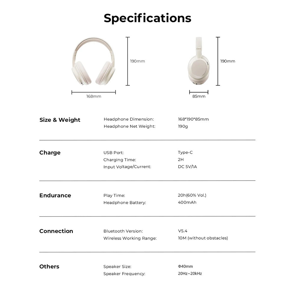 Handsfree Bluetooth HAVIT H619BT, A2DP, Svart