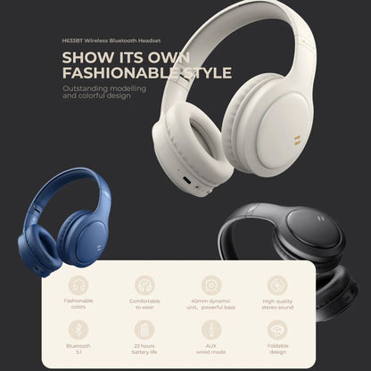 Handsfree Bluetooth HAVIT H633BT, Multipoint, A2DP, Blå