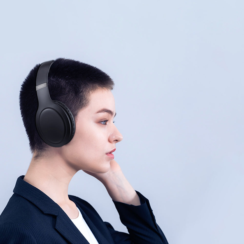 Handsfree Bluetooth HAVIT H633BT, Multipoint, A2DP, Blå