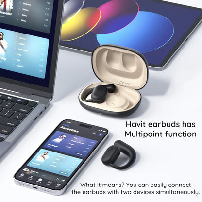 Handsfree Bluetooth HAVIT OWS914, TWS, Svart