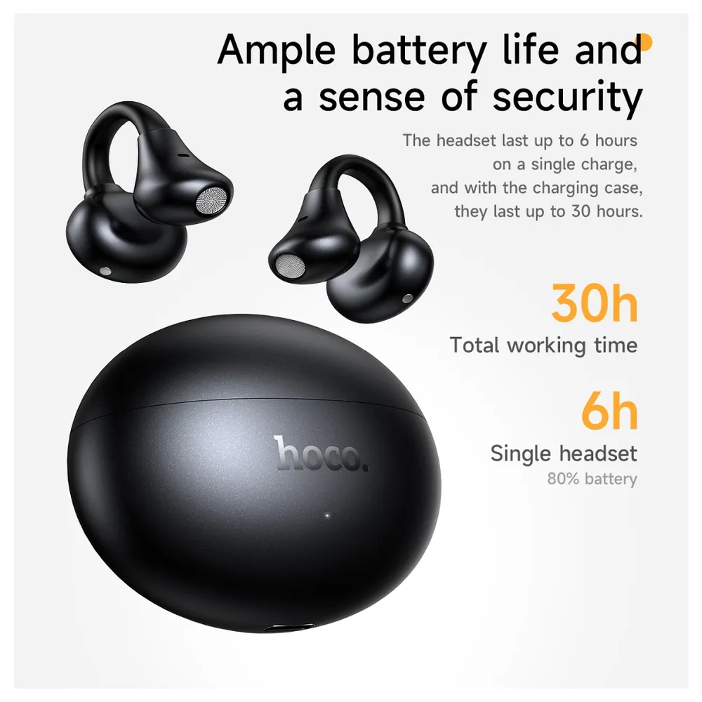 Handsfree Bluetooth HOCO EA8, TWS, Svart