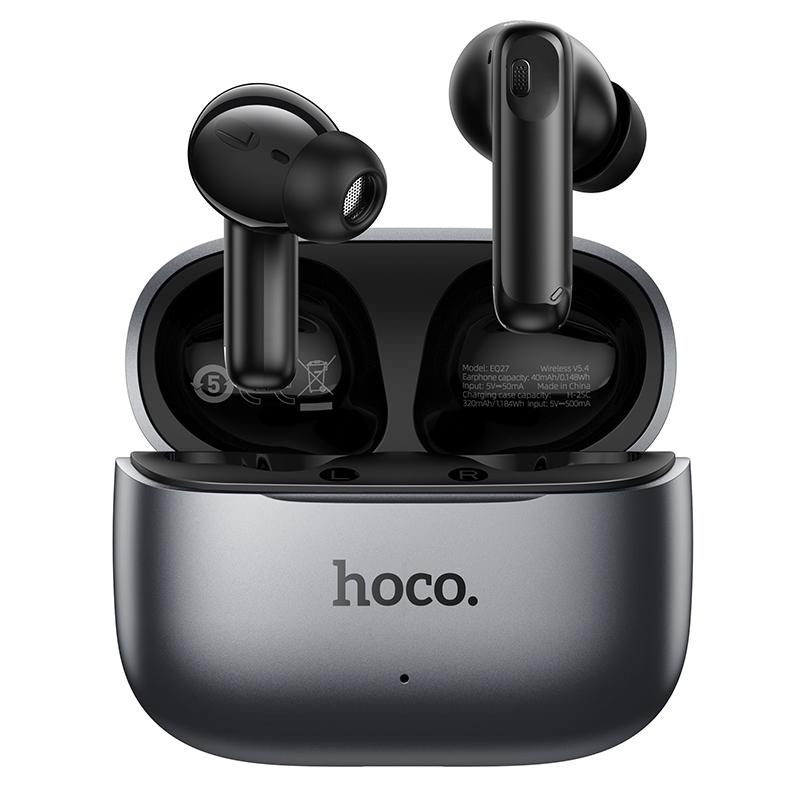 Bluetooth-handsfree HOCO EQ27 AI-översättning, TWS, ANC, Grå