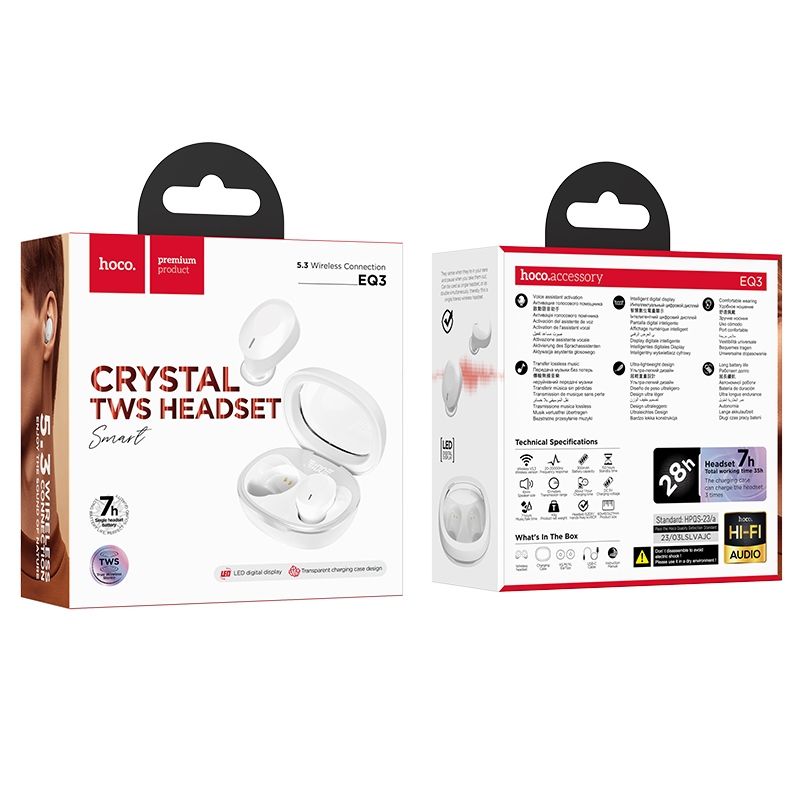 Handsfree Bluetooth HOCO EQ3, TWS, Vit