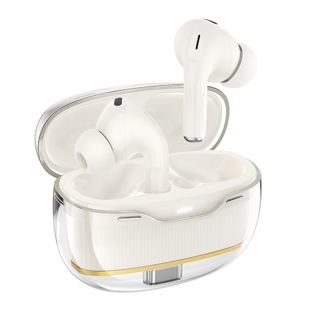 Handsfree Bluetooth HOCO EW54, TWS, Vit (Milky White)