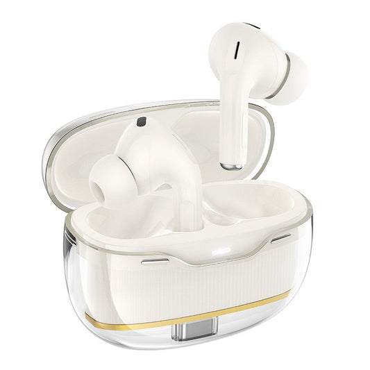 Handsfree Bluetooth HOCO EW54, TWS, Vit (Milky White)