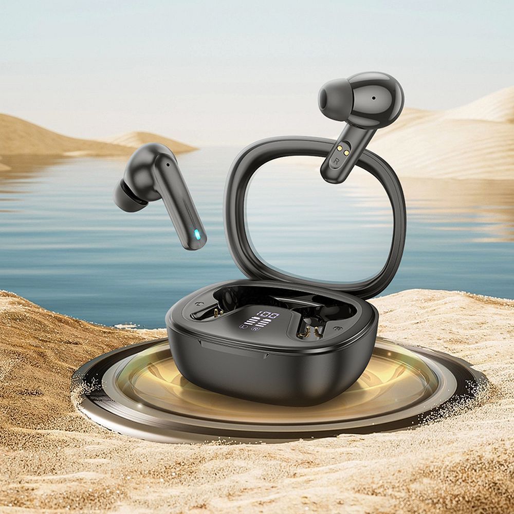 Handsfree Bluetooth Bluetooth HOCO Shadow EQ6, TWS, Svart 