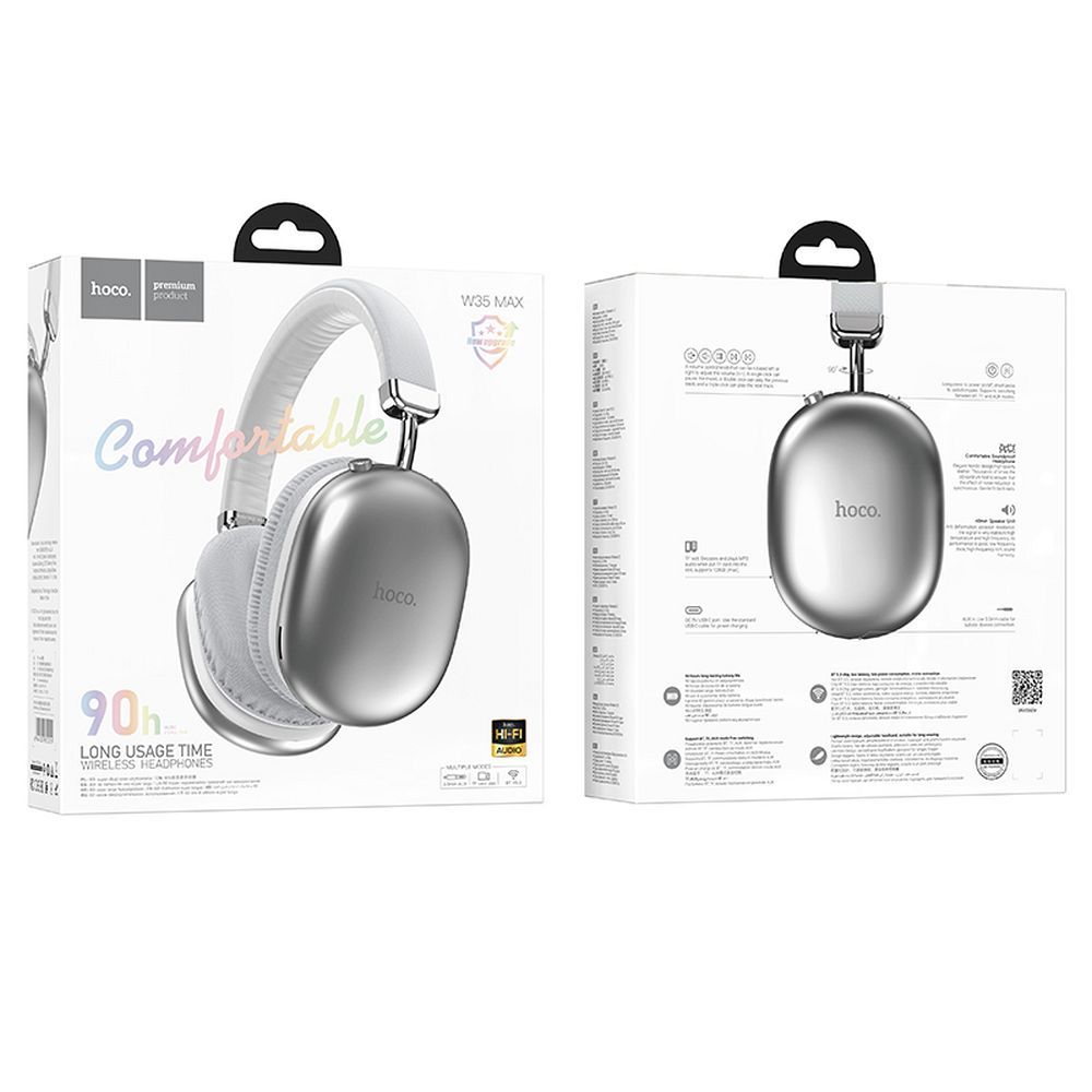 HOCO W35 Max Bluetooth Handsfree, A2DP, Silver 