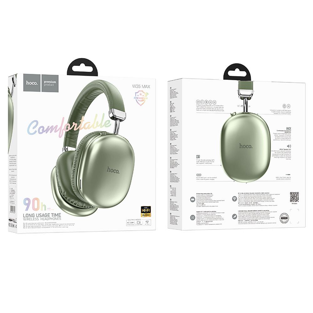 Handsfree Bluetooth HOCO W35 Max, A2DP, Grön