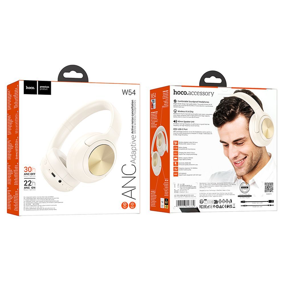 Handsfree Bluetooth HOCO W54, A2DP, ANC, Vit