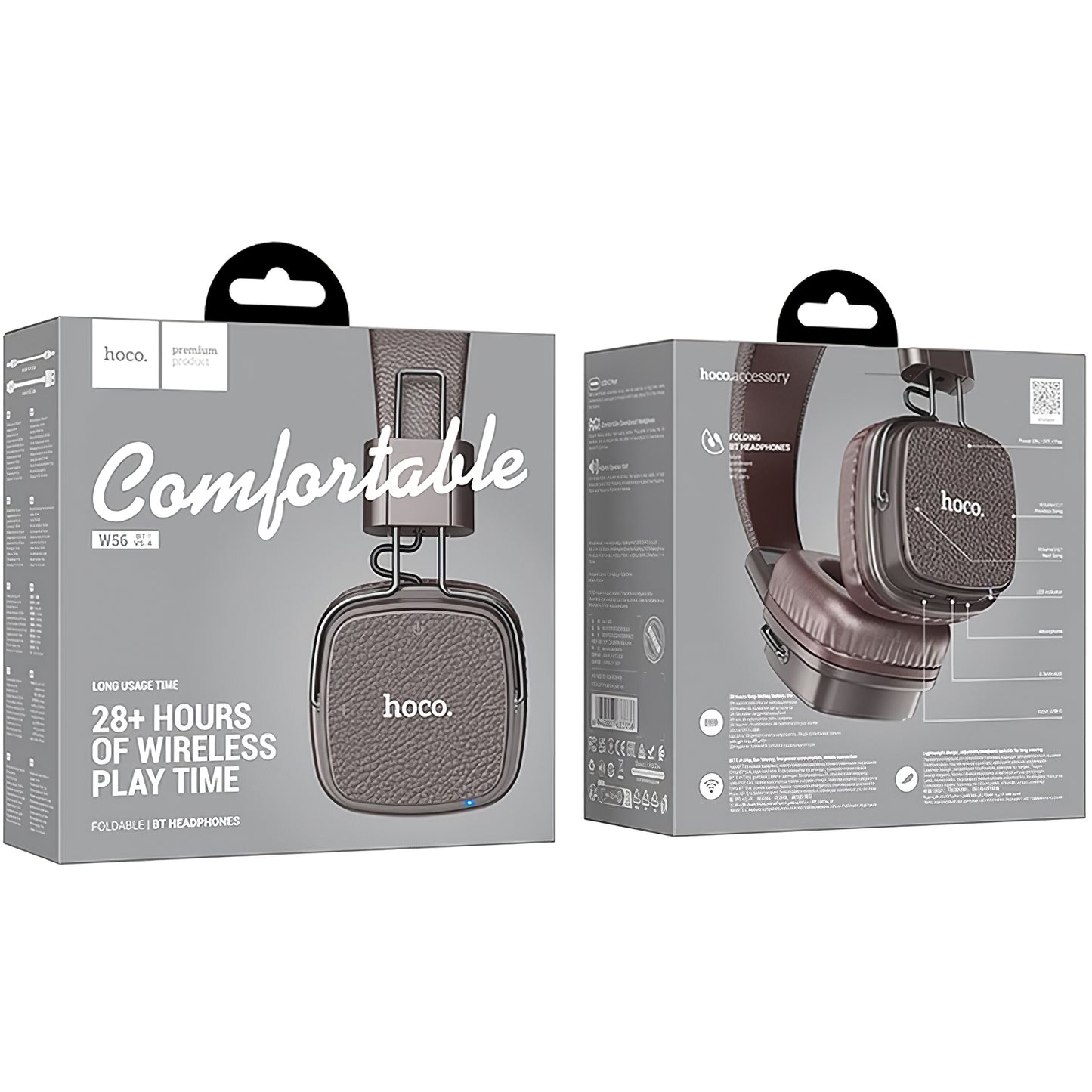 Bluetooth handsfree HOCO W56, A2DP, Brun 