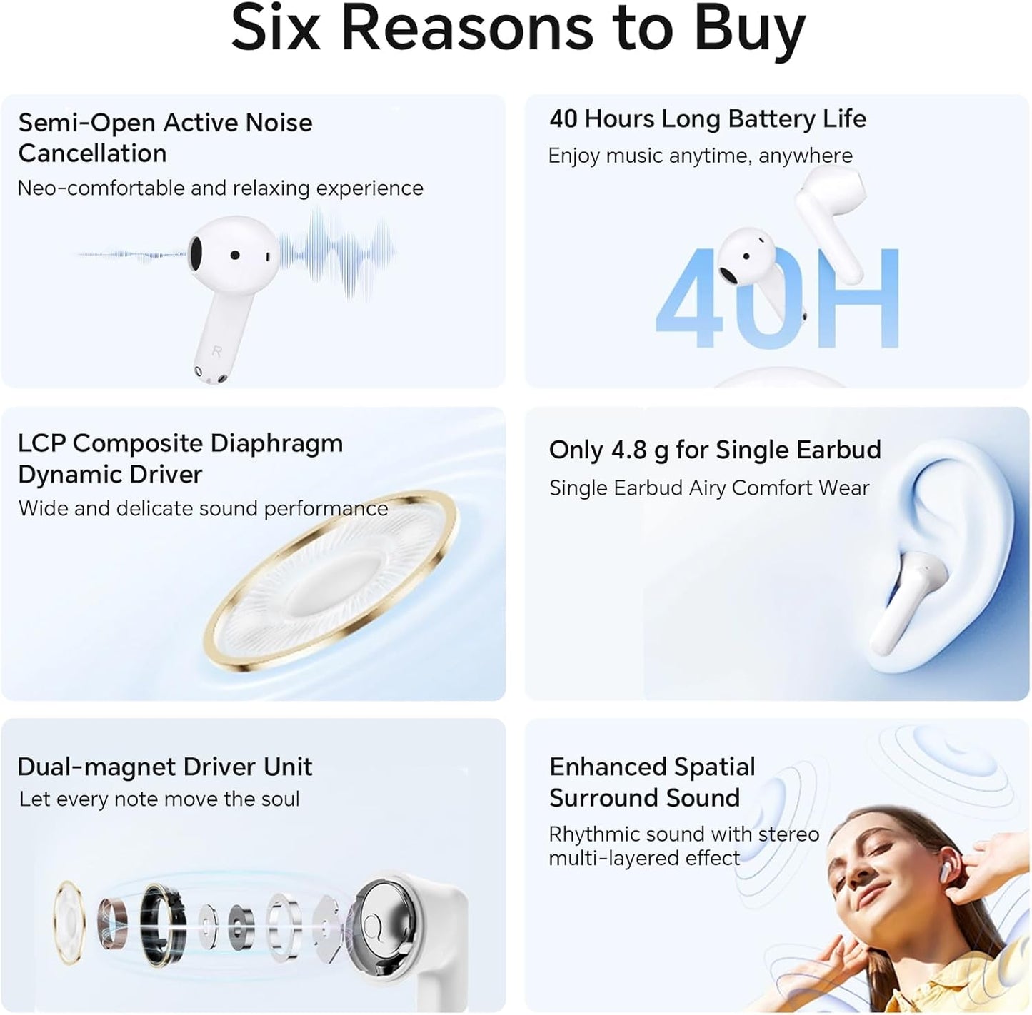 Handsfree Bluetooth Honor Choice X7e, TWS, ANC, Vit 5504ABHF