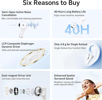 Handsfree Bluetooth Honor Choice X7e, TWS, ANC, Vit 5504ABHF