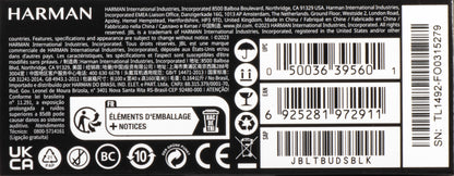 Handsfree Bluetooth JBL Tune Buds, TWS, ANC, Multipoint, Svart JBLTBUDSBLK