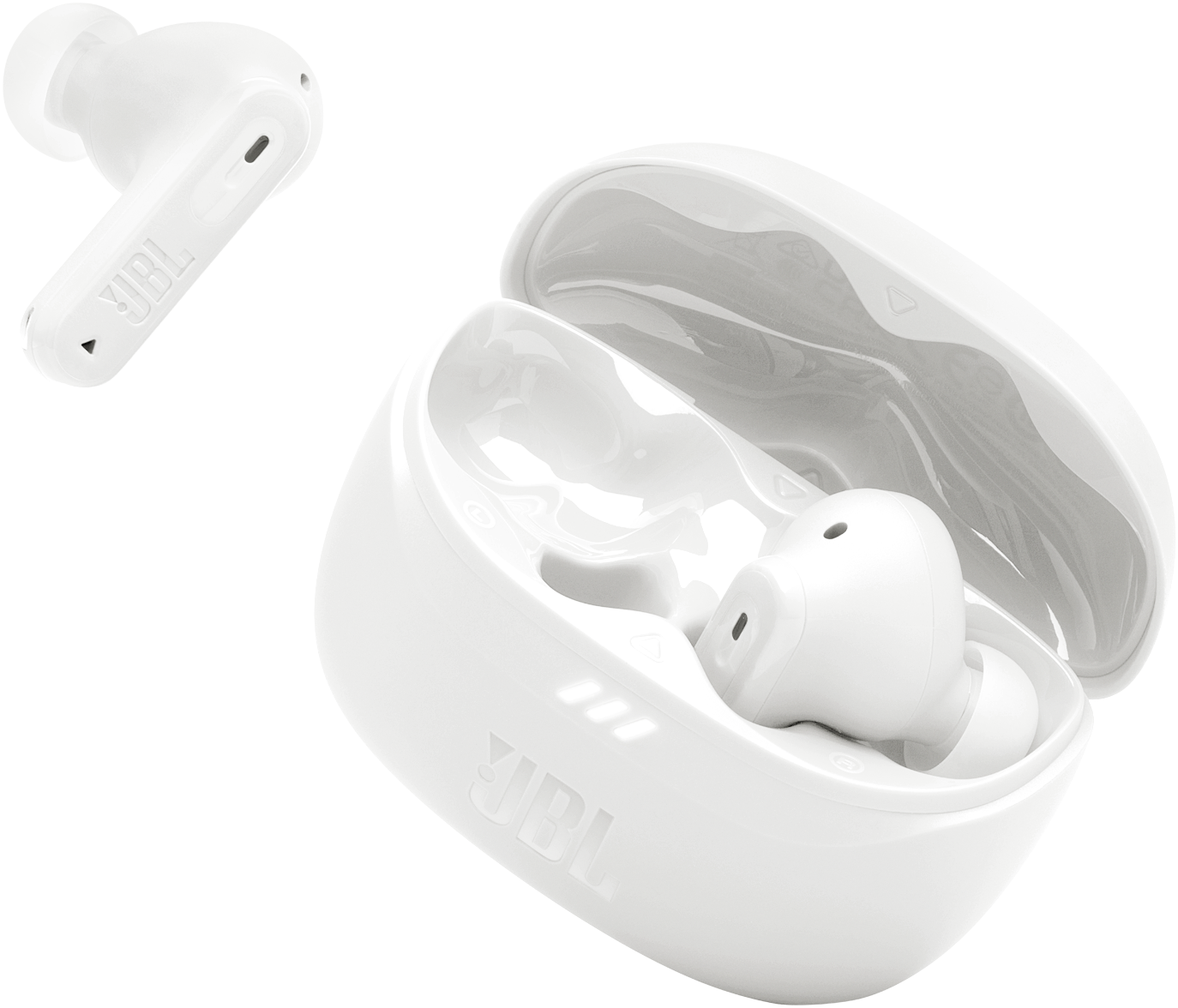 Handsfree Bluetooth JBL Tune Beam 2, TWS, ANC, MultiPoint, Vit JBLTBEAM2WHT