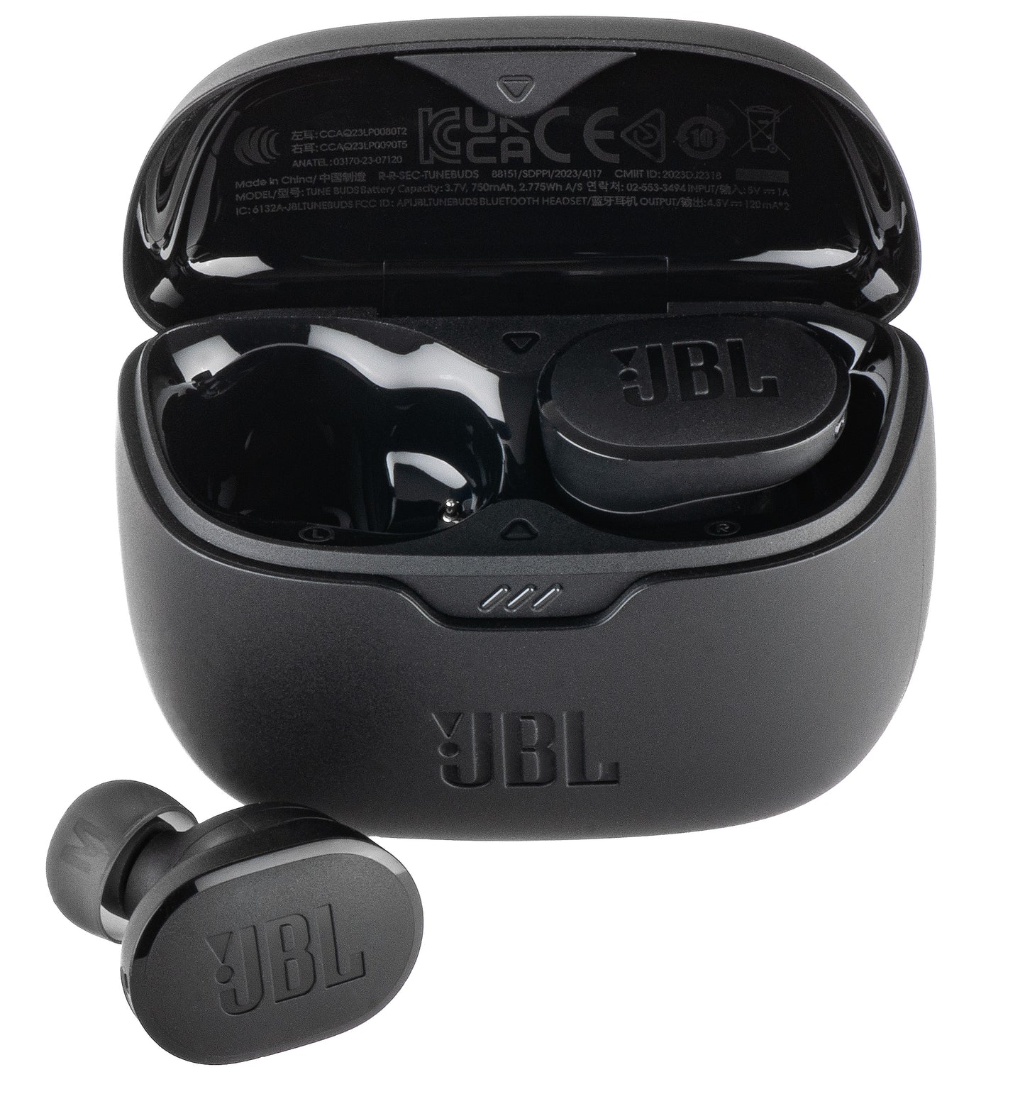 Handsfree Bluetooth JBL Tune Buds, TWS, ANC, Multipoint, Svart JBLTBUDSBLK