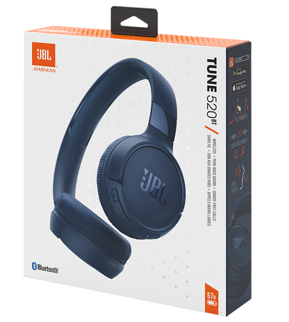 Handsfree Bluetooth JBL Tune 520BT, MultiPoint, A2DP, Blå JBLT520BTBTBLU
