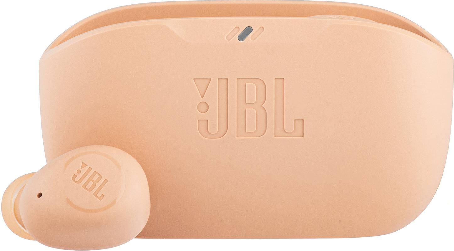 Handsfree Bluetooth JBL Wave Buds, TWS, Beige, Omslaget JBLWBUDSBEG