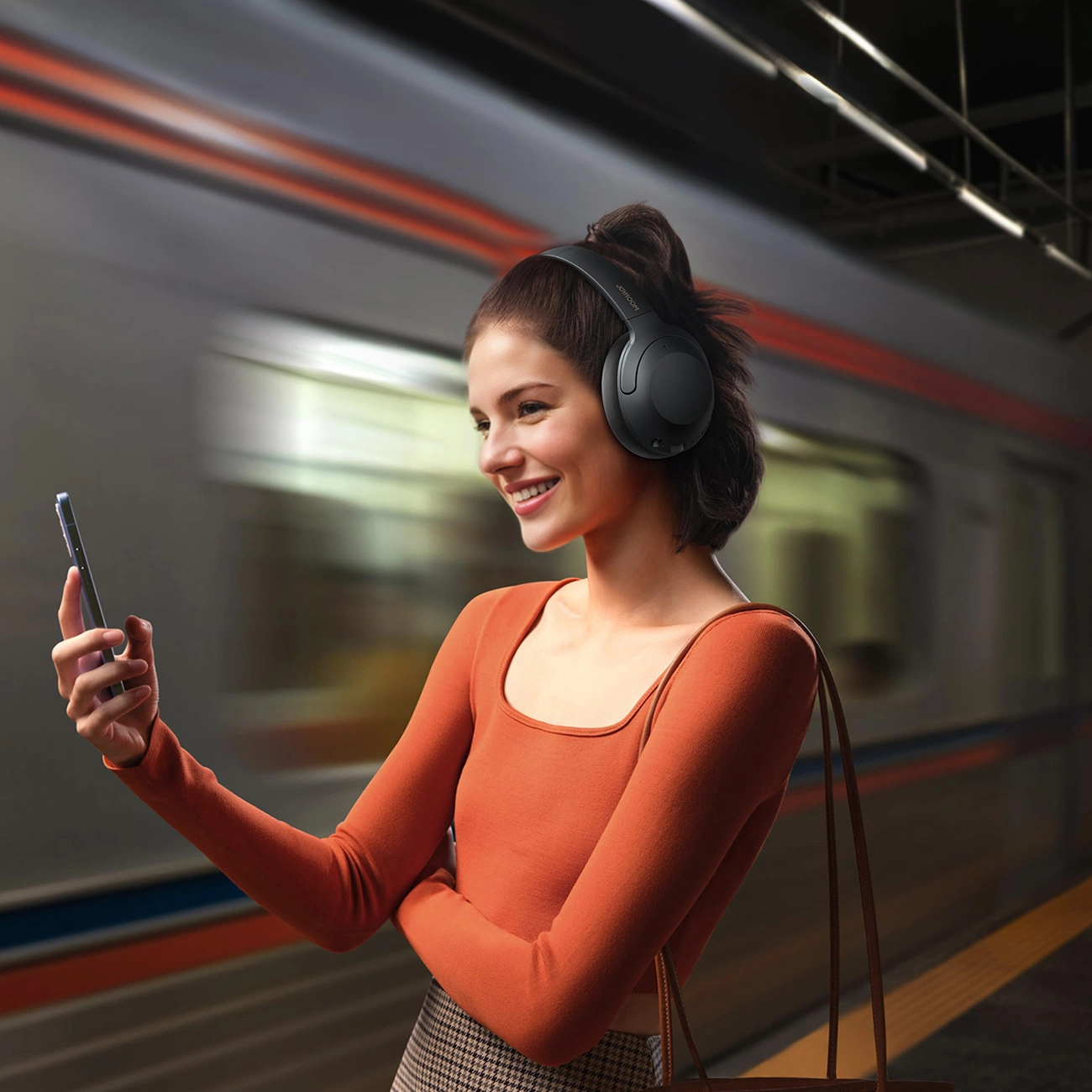 Bluetooth-handsfree Joyroom JR-JH2, A2DP, ANC, Svart