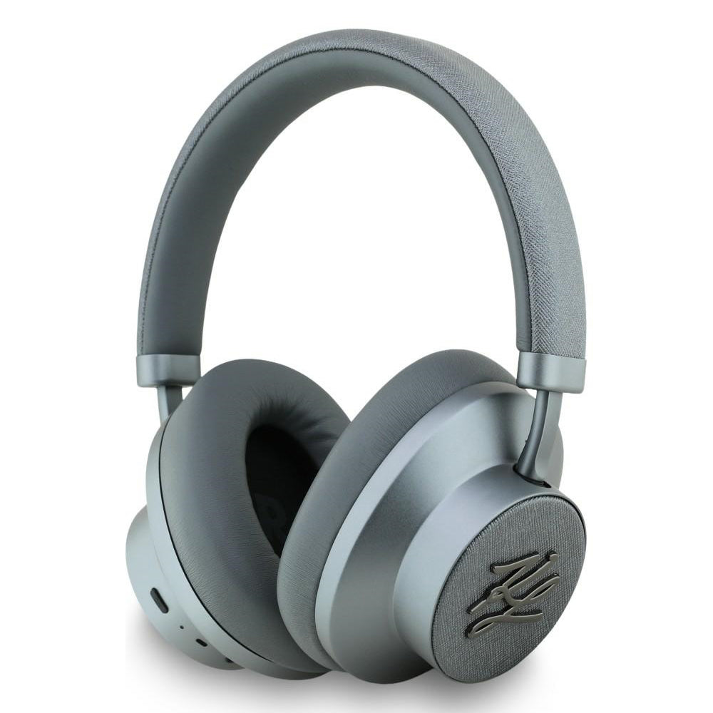 Handsfree Bluetooth Karl Lagerfeld Grained Initials, A2DP, ANC, Grå