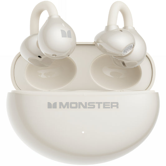 Handsfree Bluetooth Monster AirClip AC200, TWS, Ljus Creme