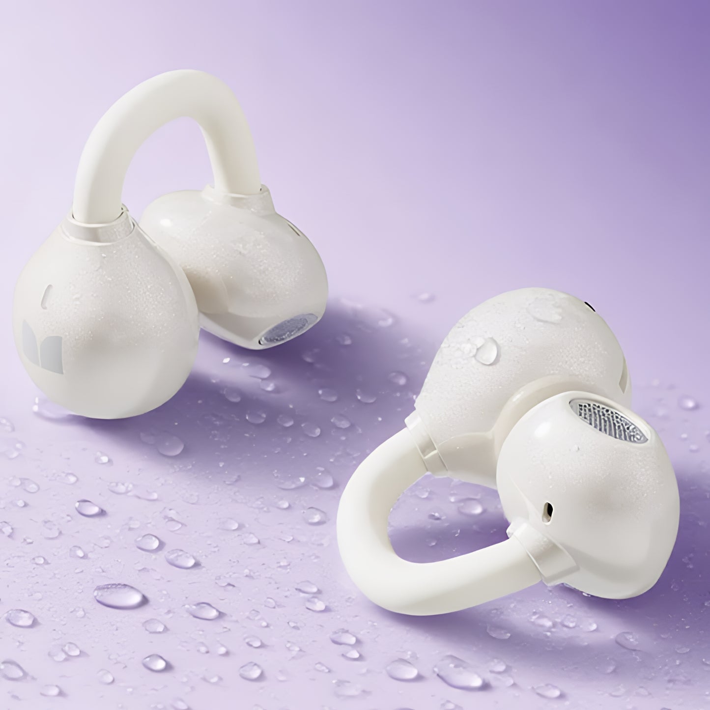 Handsfree Bluetooth Monster AirClip AC200, TWS, Ljus Creme