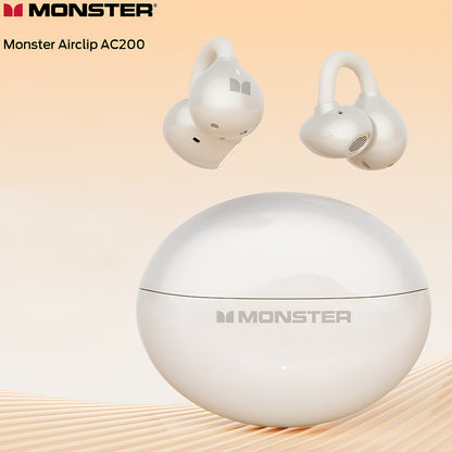 Handsfree Bluetooth Monster AirClip AC200, TWS, Ljus Creme