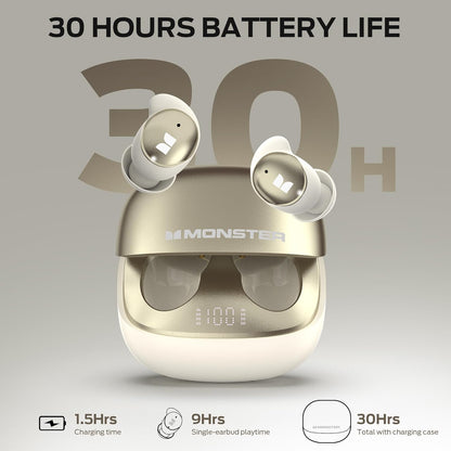 Handsfree Bluetooth Monster Sleep Ear200, TWS, ANC, Guld