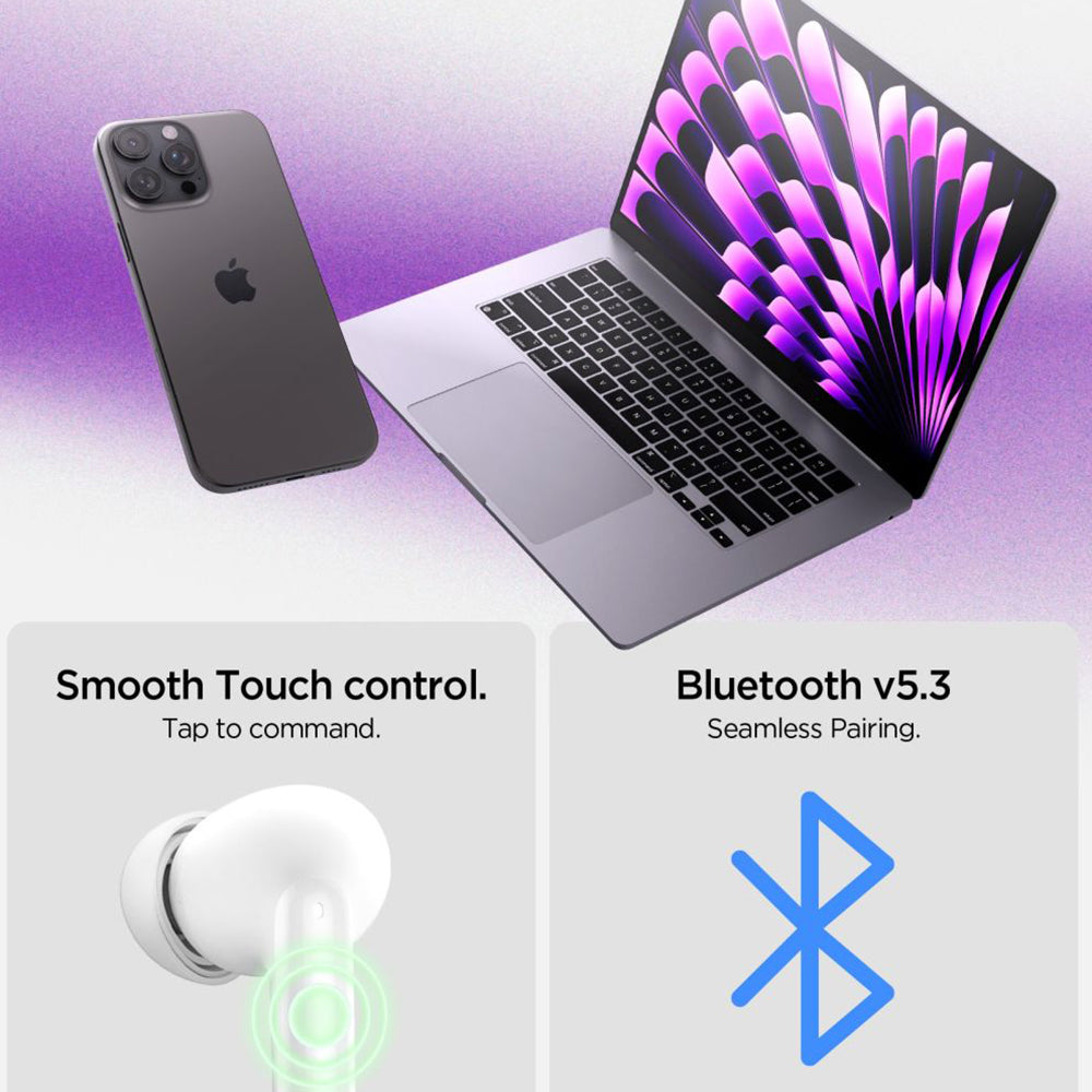 Handsfree Bluetooth Spigen SA2400, TWS, ANC, Vit