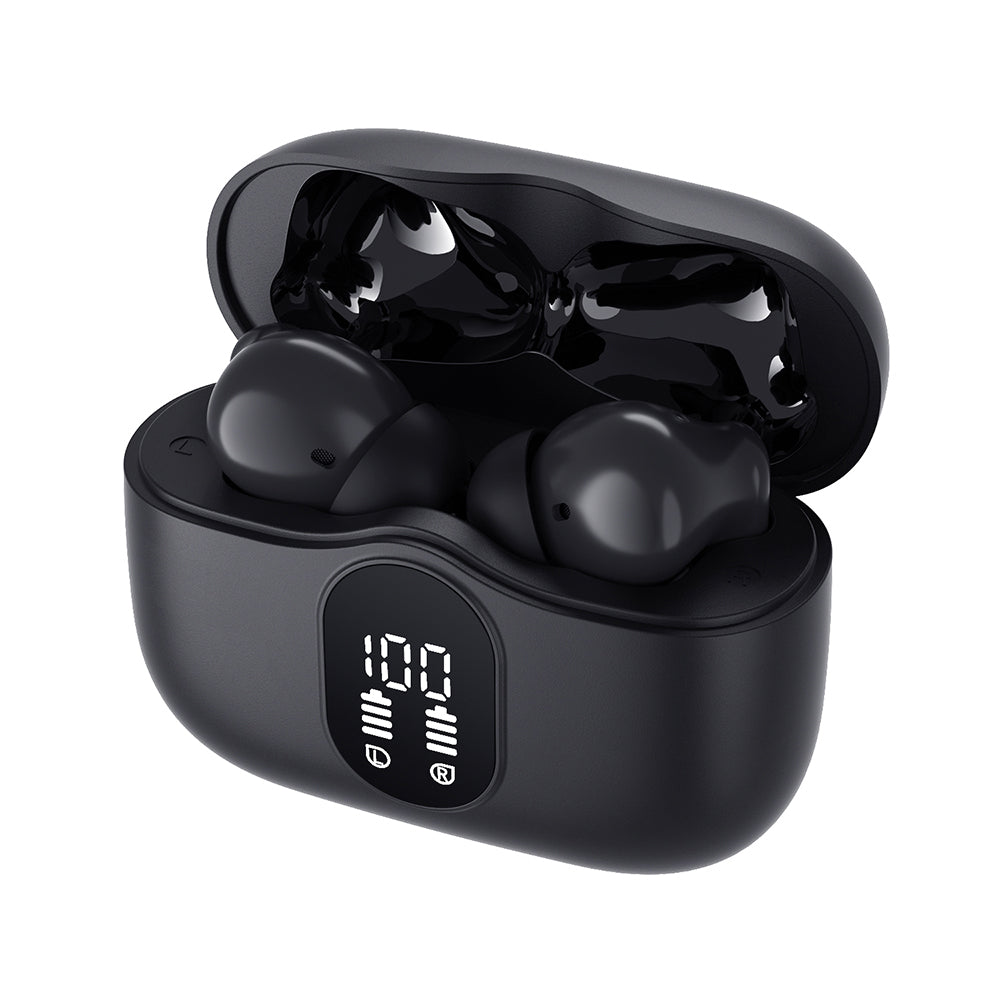 Handsfree Bluetooth Techsuit CW3 WaveBeat 100, TWS, ANC, Svart
