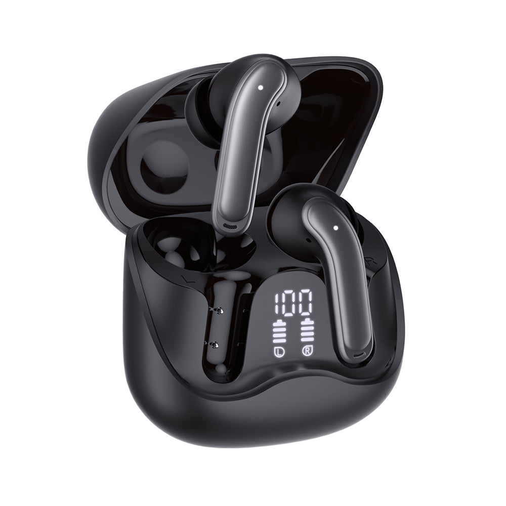 Handsfree Bluetooth Techsuit CW5 EchoFit Pro, TWS, ANC, MultiPoint, Black