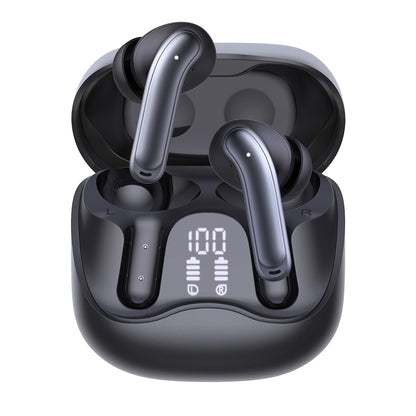 Handsfree Bluetooth Techsuit CW5 EchoFit Pro, TWS, ANC, MultiPoint, Svart