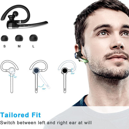 Bluetooth Call Center-headset Techsuit Hearyo A6L, svart