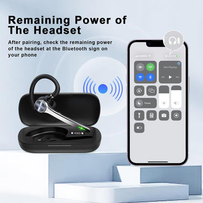 Bluetooth Call Center-headset Techsuit Hearyo A6L, svart