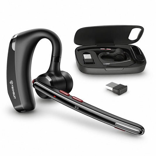 Bluetooth-headset Techsuit SoundForce Pro G10 för callcenter, A2DP, svart