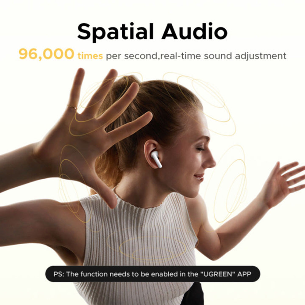 Handsfree Bluetooth UGREEN HiTune H6 Magic WS216 (75288), TWS, ANC, MultiPoint, Grå