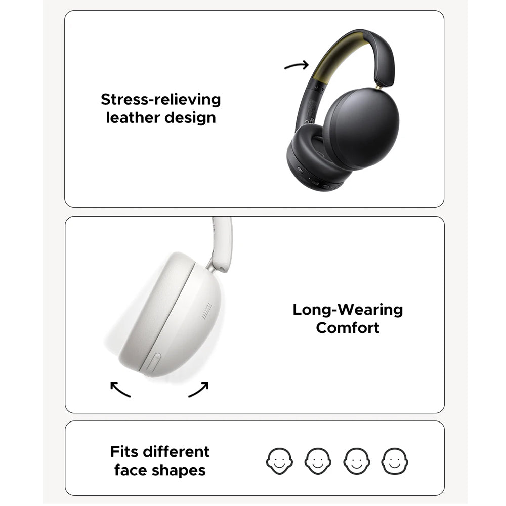 Handsfree Bluetooth UGREEN HiTune Max 2 HP205, MultiPoint, A2DP, ANC, Svart