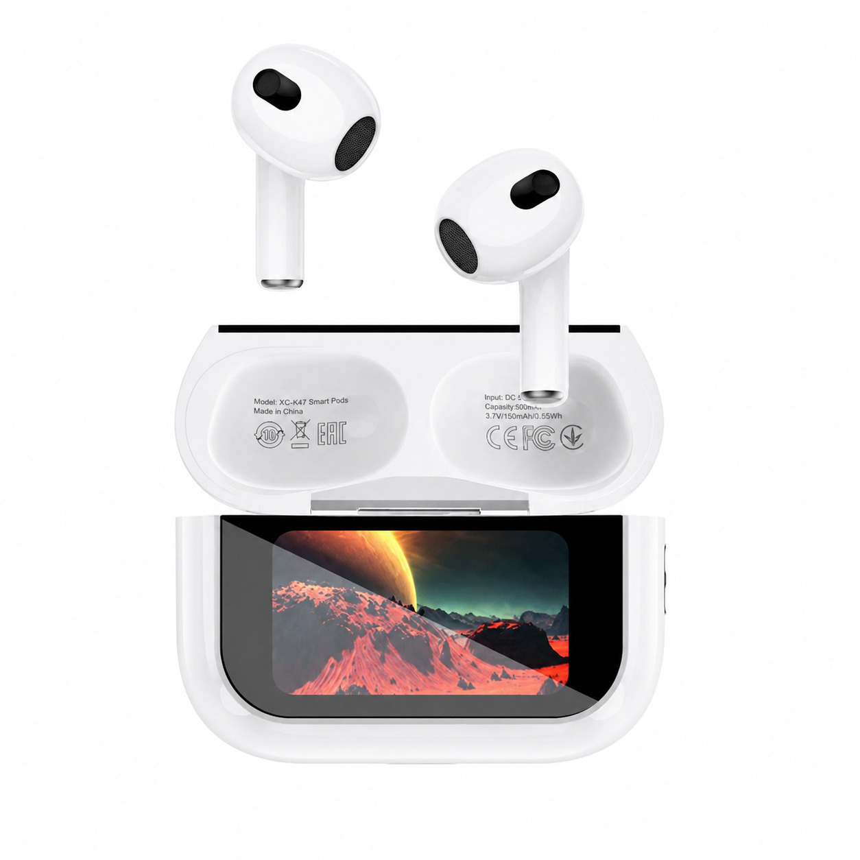 Bluetooth-handsfree XO Design X47 4:e generationen, TWS, Vit