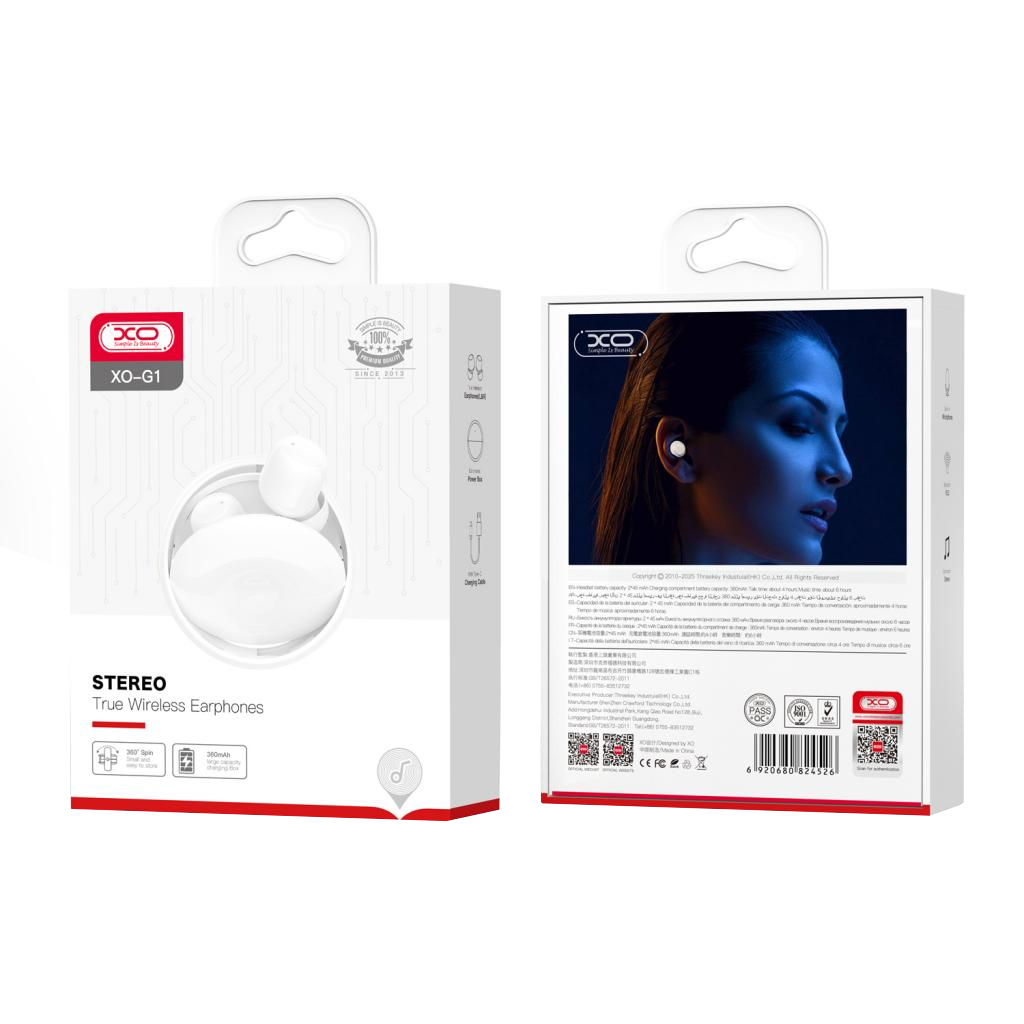 Handsfree Bluetooth XO Design G1, TWS, Vit