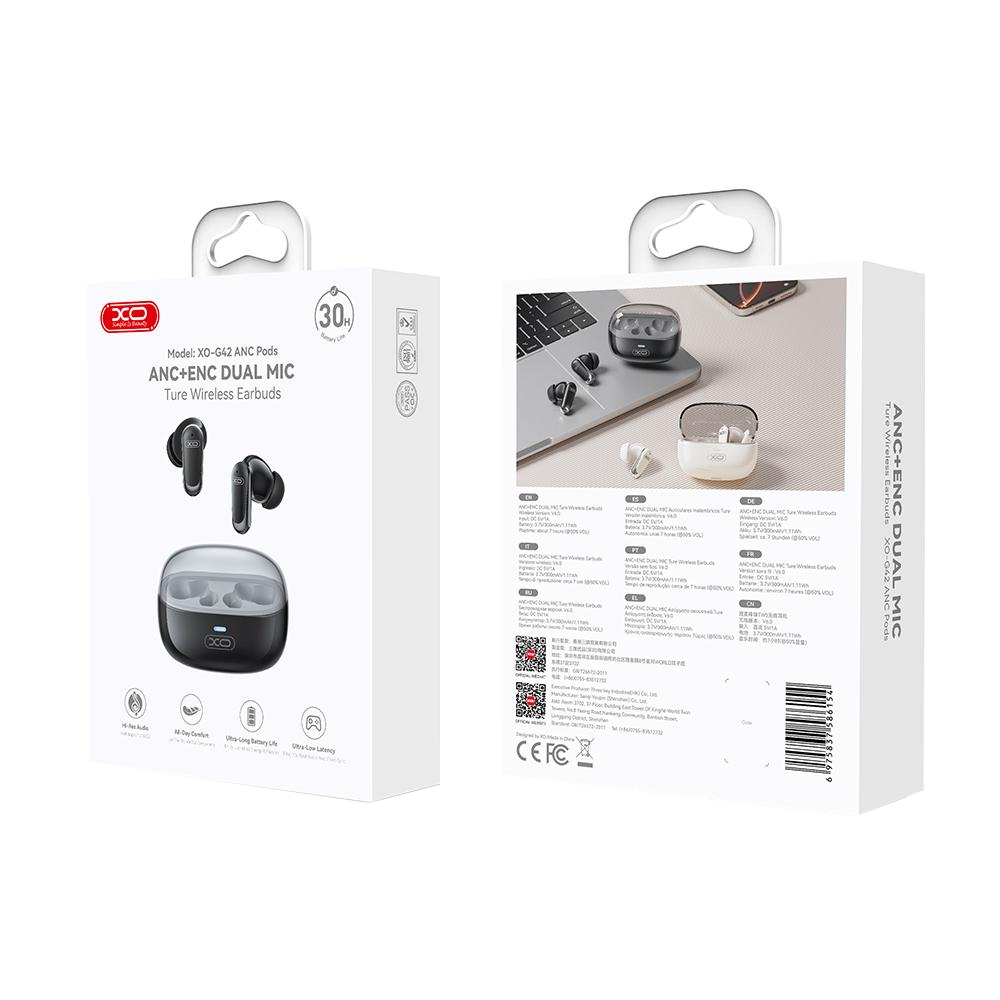 Handsfree Bluetooth XO Design G42, TWS, ANC, Svart