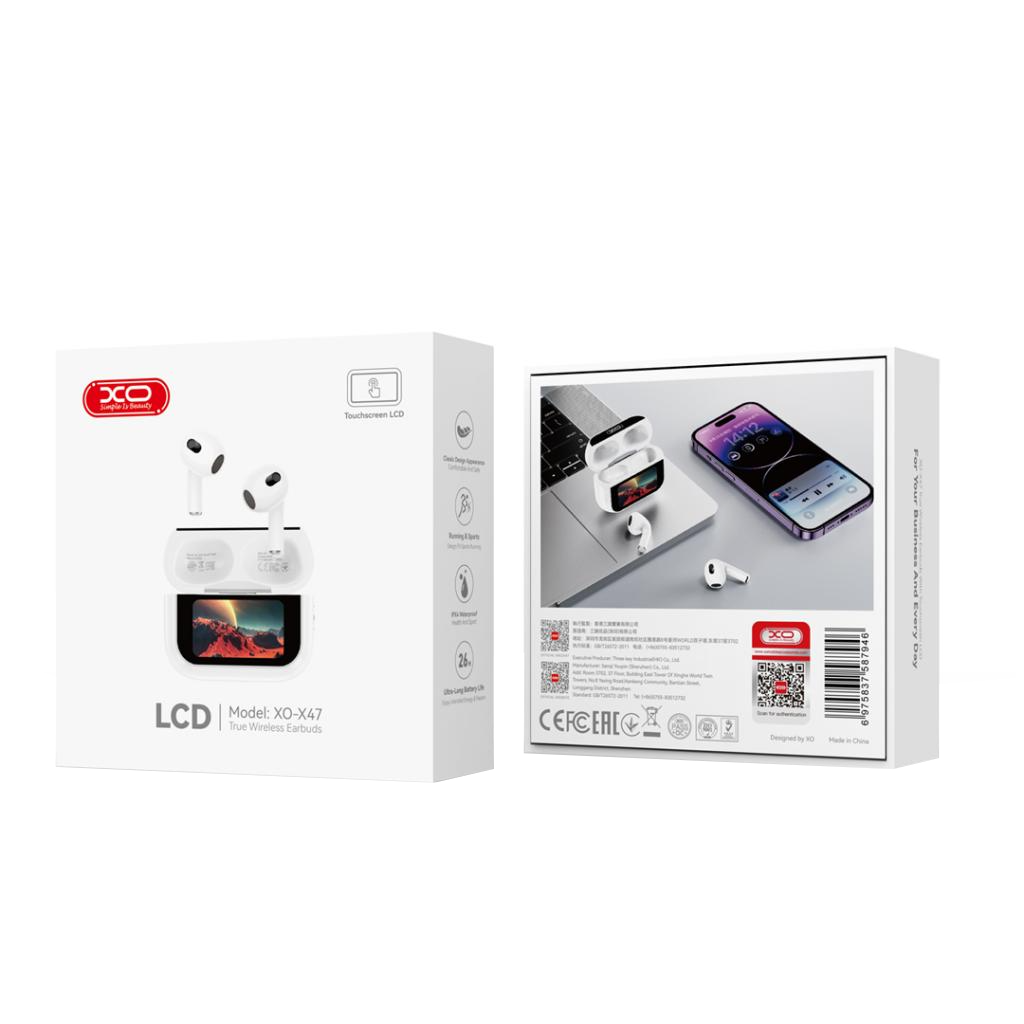 Bluetooth-handsfree XO Design X47 4:e generationen, TWS, Vit