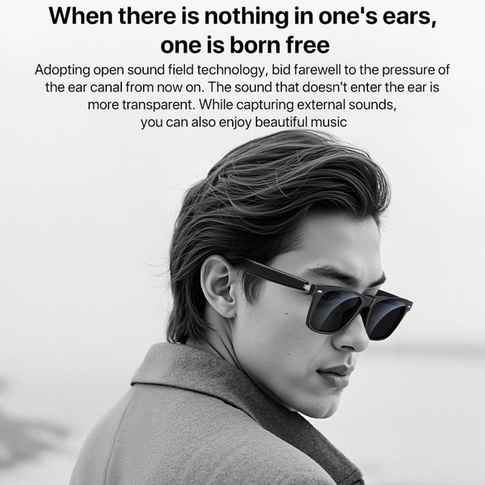 Handsfree Bluetooth Yesido IO35, Typ Solglasögon Unisex, A2DP, Svart