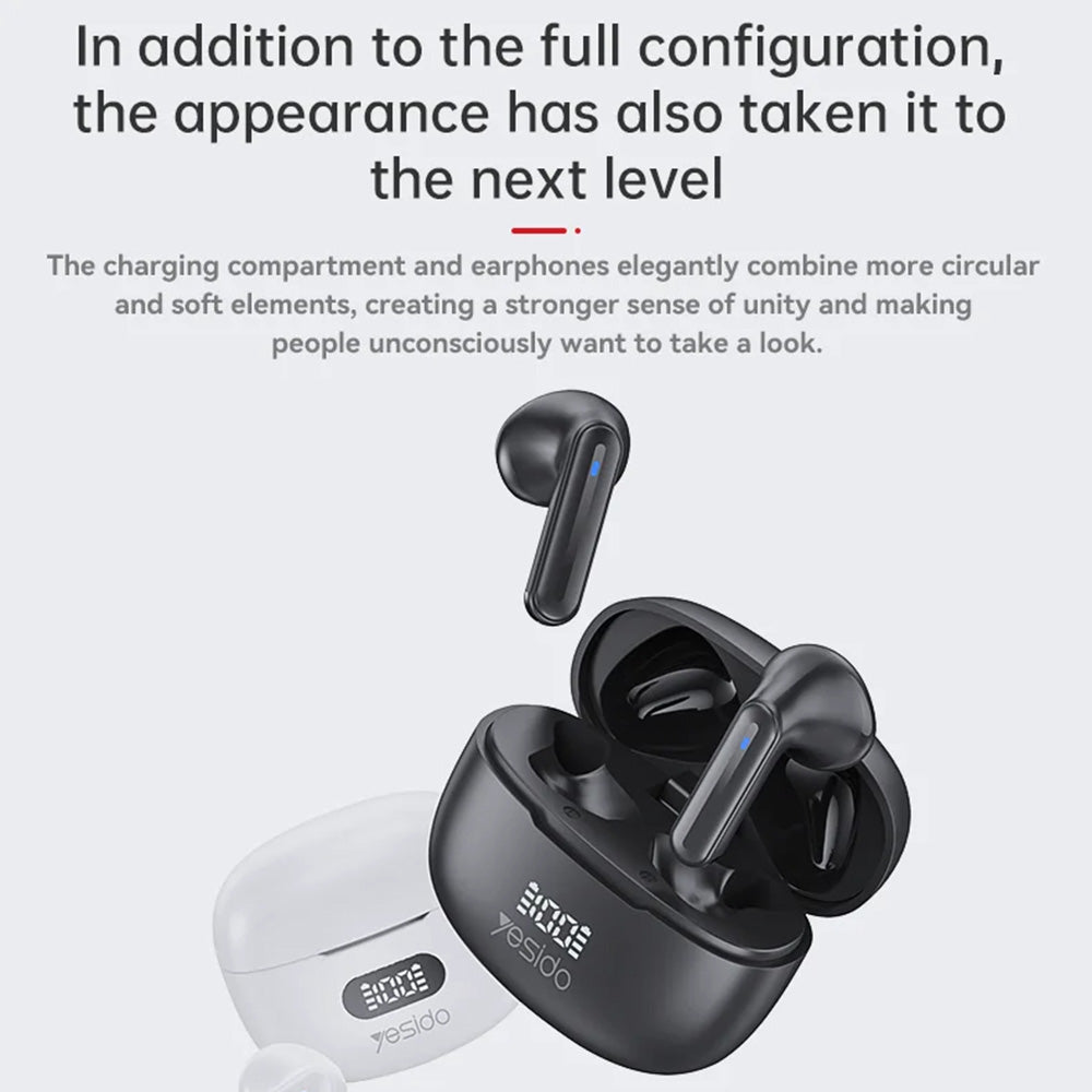 Handsfree Bluetooth Yesido TWS19, TWS, Svart
