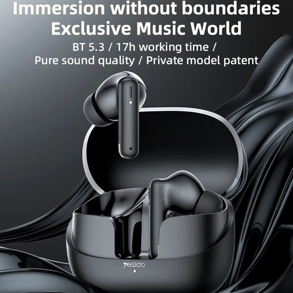 Handsfree Bluetooth Yesido TWS26, TWS, Svart