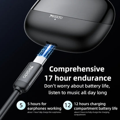 Handsfree Bluetooth Yesido TWS26, TWS, Svart